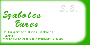 szabolcs bures business card